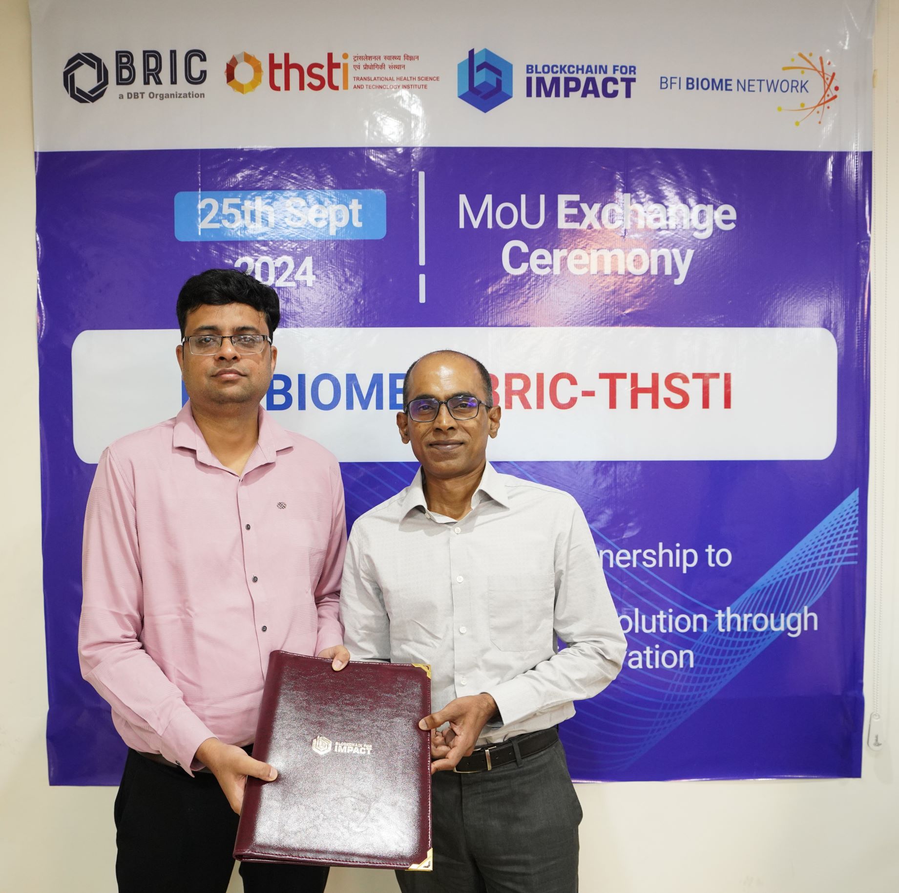 BRIC-THSTI Teams Up with Blockchain For Impact to Boost Biomedical