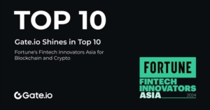 Gate.io Ranked Top 10 Fintech Innovator in Asia for Blockchain