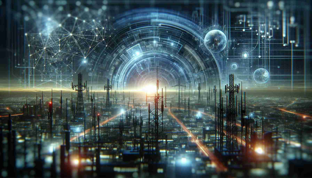 An HD image providing a futuristic vision of telecommunications within a virtual metaverse. The scene features advanced telecommunication infrastructures and networks seamlessly blending with the digital landscape of the metaverse. The image should give the viewer an impression of how the digitized world revolutionizes connectivity.