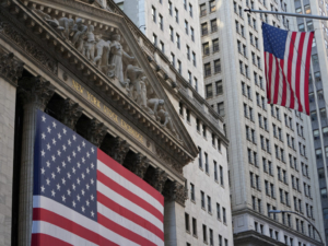 New York Stock Exchange in Manhattan on Election Day in Manhattan in New York City,