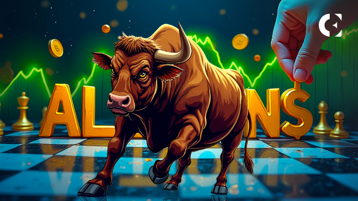 A four-year chart of the altcoin market shows a bullish ascending triangle, with a "final shakeout" before a potential breakout.